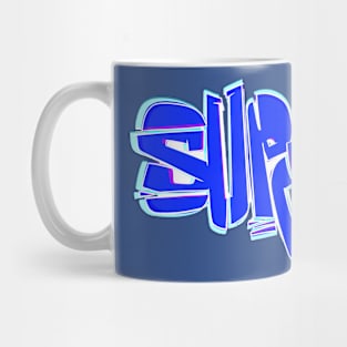 Super graffiti blue Mug